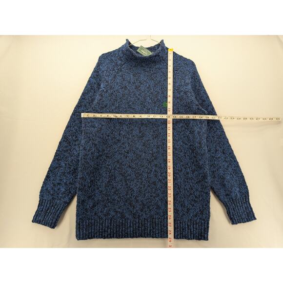 NWT L.L. Bean Women's Cotton Ragg Funnelneck Pullover Sweater in Navy size L - Picture 6 of 6